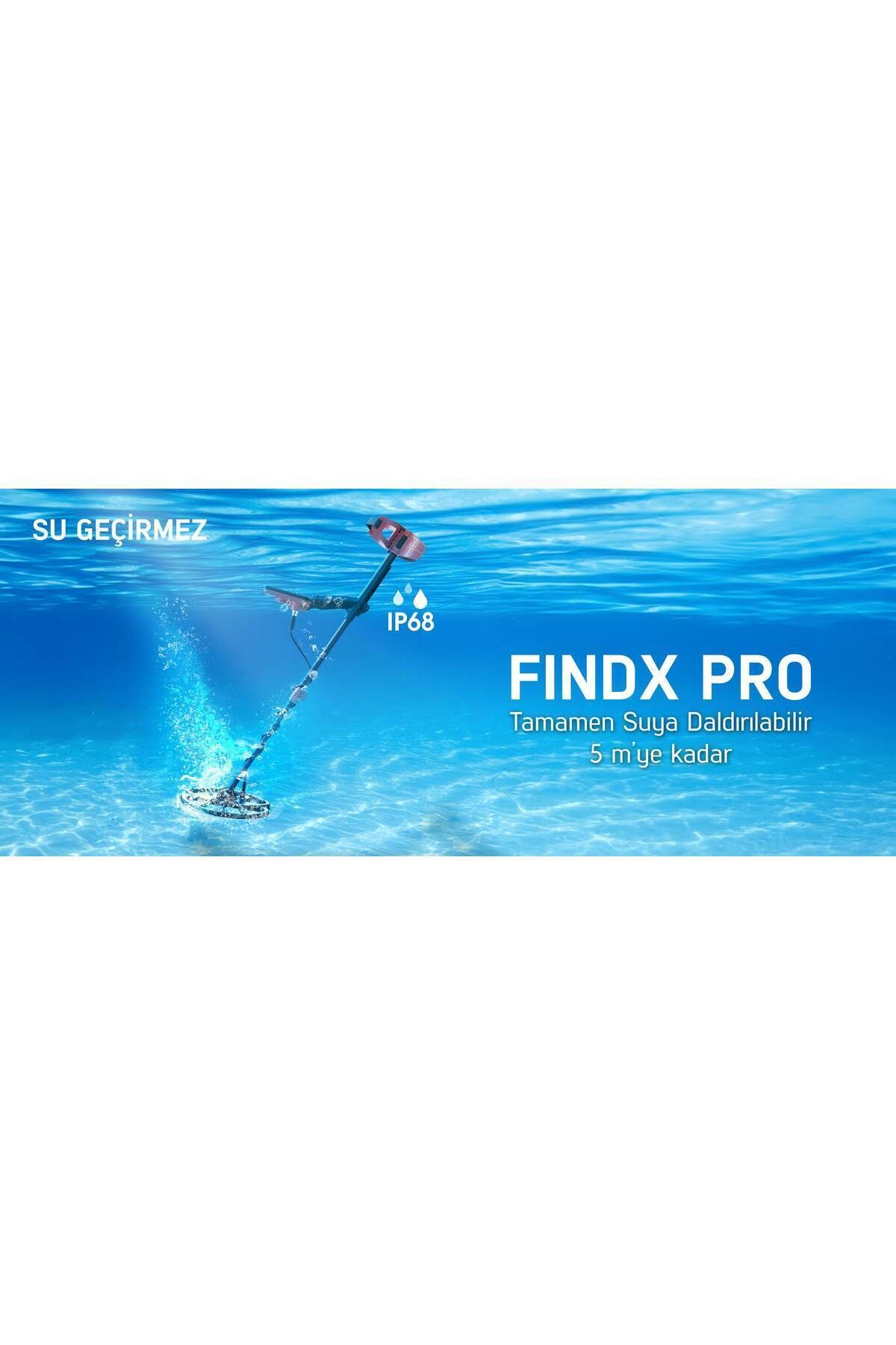 FINDX PRO Metal Dedektörü Su Geçirmez Altın Arama