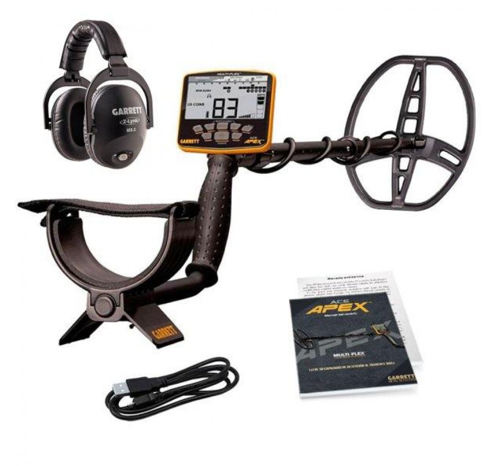 Garrett Ace Apex Basic (22x28cm DD Raider Başlık ve MS-3 Kablosuz Kulaklık) Altın, Metal Dedektörü Garrett Ace Apex Basic (22x28cm DD Raider Başlık ve MS-3 Kablosuz Kulaklık) Altın, Metal Dedektörü